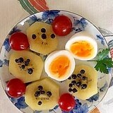 キウイ、ゆで卵、ミニトマト、ドライブルーベリー
